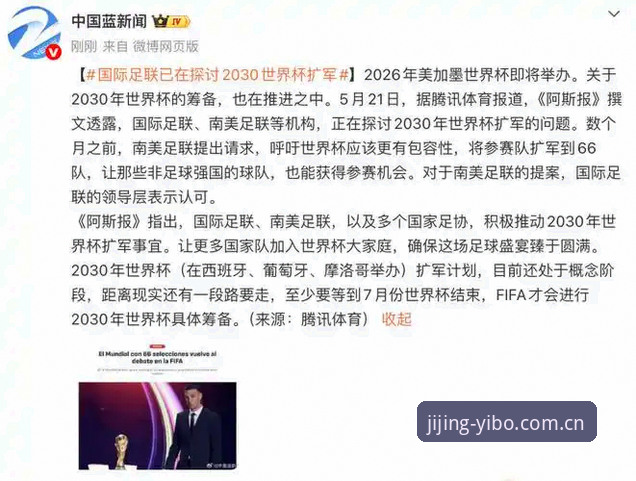 2030世界杯扩军至66队完整指南：中国男足重返赛场的绝佳时机